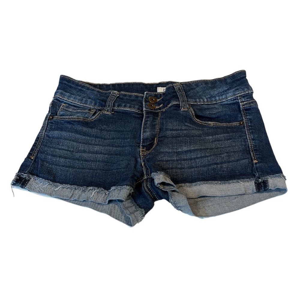 Mudd Cuffed Short Jean Shorts Dark Blue Size 5